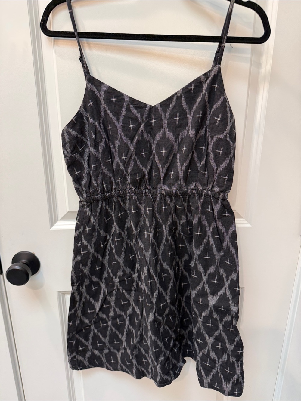 GAP Navy and Gray Patterned Tank Dress